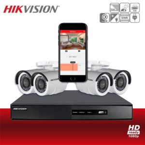 KIT Cámaras de Seguridad HIKVISION 4 Cámaras BULLET 1080P
