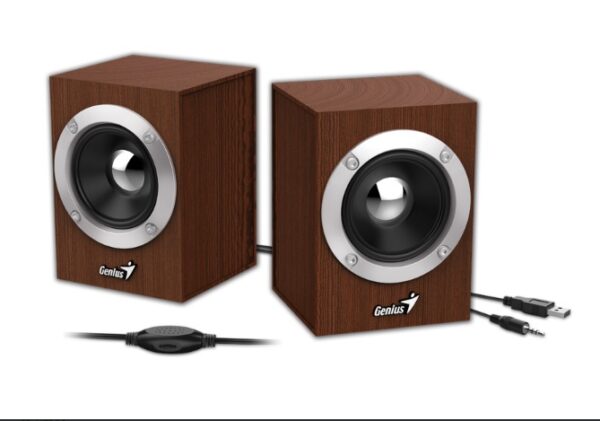 PARLANTE ESTÉREO USB DE MADERA Genius SP-HF280A