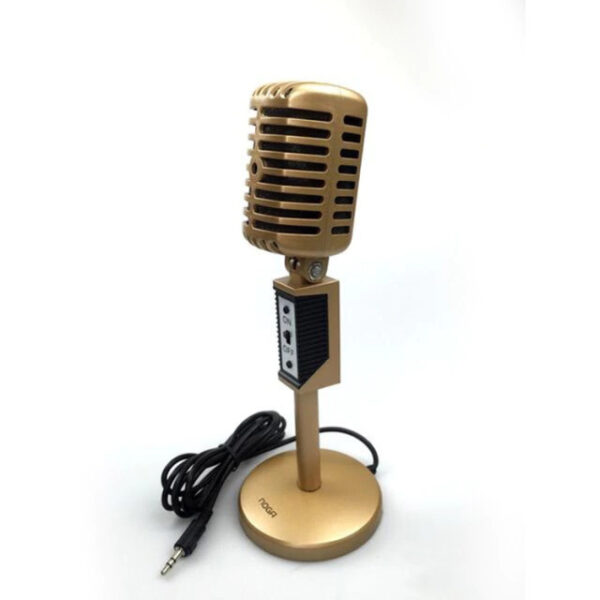 Micrófono Retro Multimedia Noga MIC-2030 DORADO - Imagen 2
