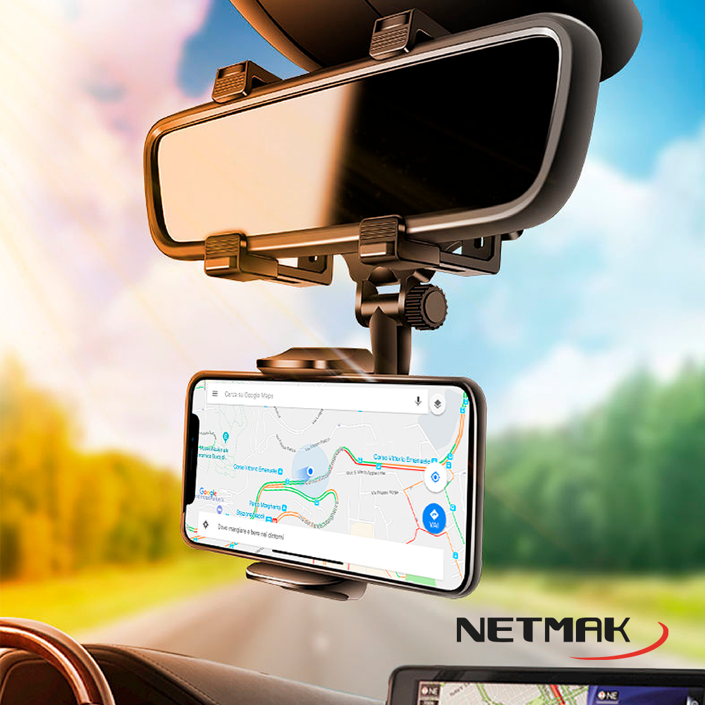 Soporte Celular Para Espejo Retrovisor Netmak (NM-HC25)