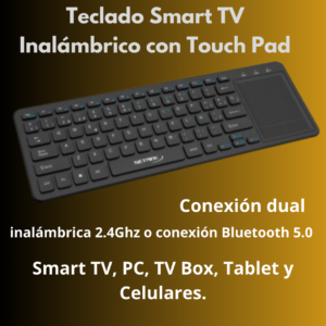 Teclado Smart TV Inalámbrico con Touch Pad  NM-KB910 NETMAK