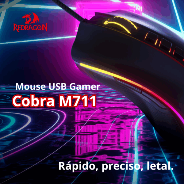 Mouse  Gamer USB  Redragon Cobra 10.000DPI (M711)