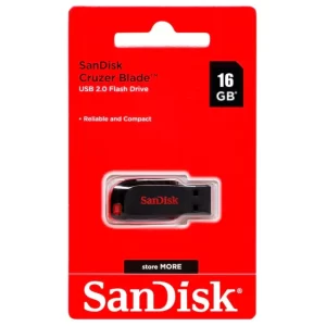 Pendrive sandisk cruzer blade 16 GB  NEGRO