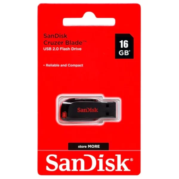 Pendrive sandisk cruzer blade 16 GB  NEGRO