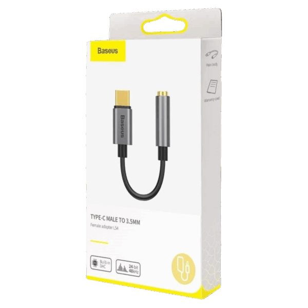 Cable Tipo-C a 3.5mm Baseus (CATL54-0G) Space Gray - Imagen 3