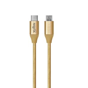 CABLE USB a USB-C 3,1A 5G NISUTA DORADO