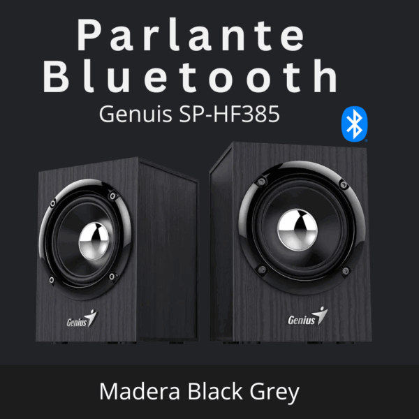 Parlante Bluetooth - USB Genius SP-HF385 Madera Black Gery